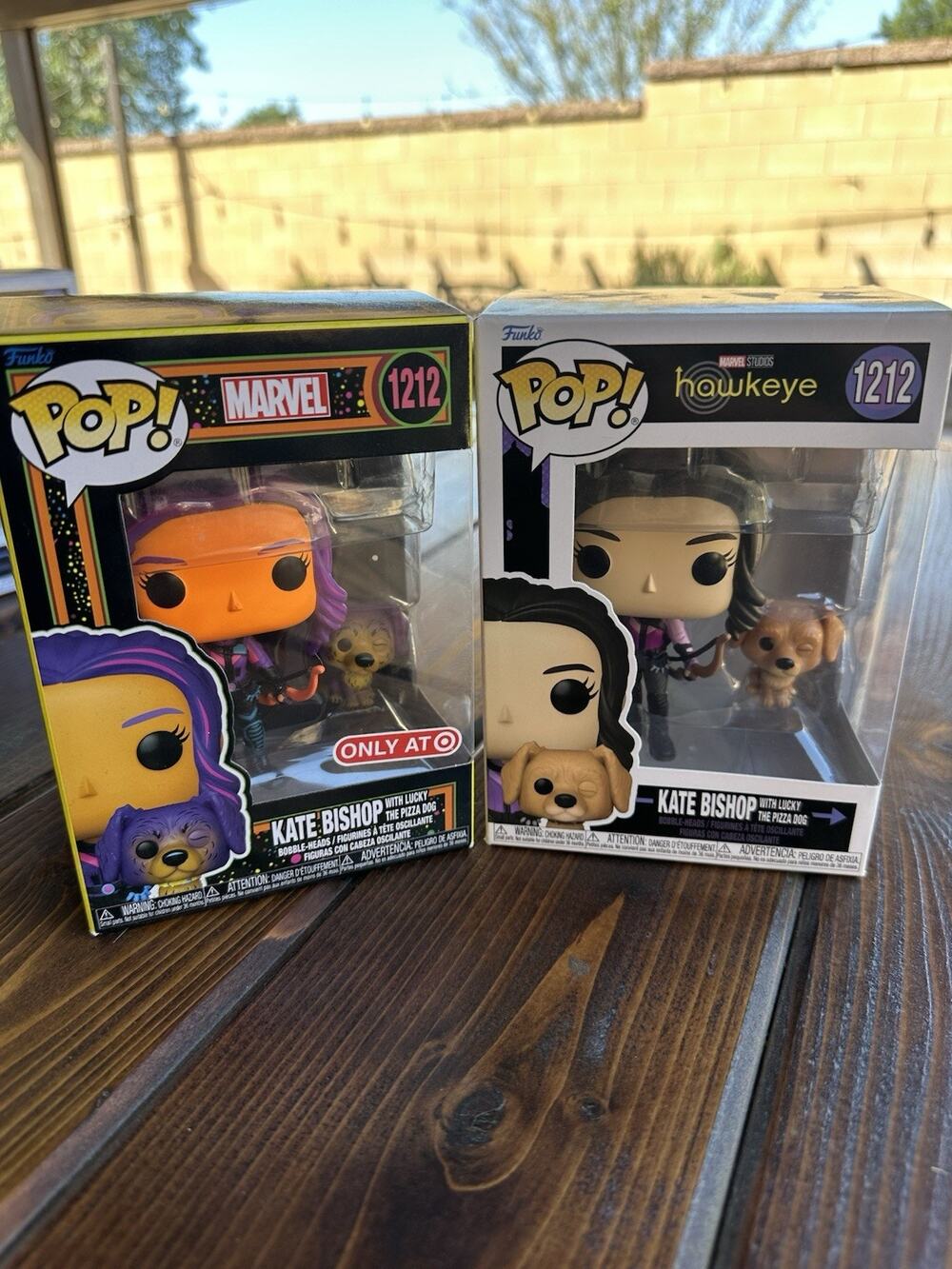 Funko Pop Marvel Hawkeye Kate Bishop with Lucky the Pizza Dog #1217 Blacklight